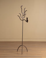 Hand Forged Metal Coat Tree w/ Torch Cut Birds, 1970's - Lone Fox