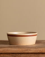 Handpainted Flower Stoneware Salad Bowl, France, 1970s - Lone Fox