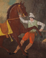 Large 18th Century Painted Wallpaper Panel "Fox Hunting Scene" Triptych, France - Lone Fox