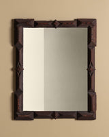 Large Geometric Diamond Tramp Art Wall Mirror, 19th Century - Lone Fox