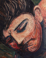 Large-Scale Expressionist Male Figure Oil Painting by Philip Stein, United States, 1938 - Lone Fox