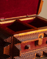 Large Tramp Art Box with Split Compartment, United States, Mid 20th Century - Lone Fox