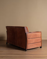 Leather & Fabric Art Deco Style Sofa by Schuiteman, Netherlands, 1970's - Lone Fox