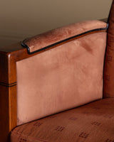 Leather & Fabric Art Deco Style Sofa by Schuiteman, Netherlands, 1970's - Lone Fox