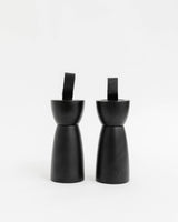 Leather Handle Salt & Pepper Mills - Lone Fox