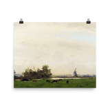 "Meadow Landscape on the Spaarne" Art Print - Lone Fox