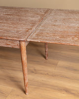 Mid-Century Cerused Oak Draw-Leaf Dining Table, France, 1950's - Lone Fox