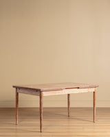 Mid-Century Cerused Oak Draw-Leaf Dining Table, France, 1950's - Lone Fox