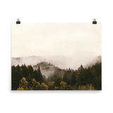 "Mist over dark green woods" Art Print - Lone Fox
