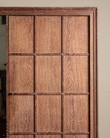Monumental Cerused Oak Two Door Armoire w/ Mirror, Manner of Jaques Adnet, France, 1940's - Lone Fox