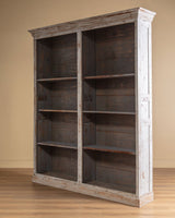 Monumental French Painted Library Bookcase w/ Carved Cornice 2 - Lone Fox