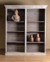 Monumental French Painted Library Bookcase w/ Carved Cornice 2 - Lone Fox