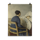 "Mother at her Child’s Bed" Art Print - Lone Fox