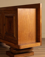 Oak Architectural Sideboard by Francisque Chaleyssin, France 1945 - Lone Fox