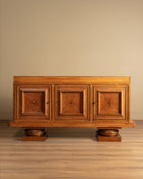 Oak Architectural Sideboard by Francisque Chaleyssin, France 1945 - Lone Fox
