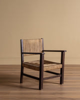 Oak & Rope Armchairs Manner of Francis Jourdain, 1940's (2 Available) - Lone Fox