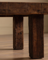 Oak & Tile Coffee Table, France, 1950's - Lone Fox