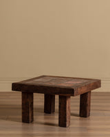 Oak & Tile Coffee Table, France, 1950's - Lone Fox