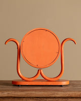 Orange Painted Thonet Tabletop Vanity Mirror, Europe, 1940s - Lone Fox