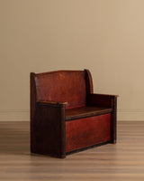Painted Pine Hall Bench, Sweden, 1920's - Lone Fox