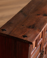 Pair of 19th Century Spanish Baroque Carved Pine Cabinets w/ Iron Fastenings, Spain - Lone Fox