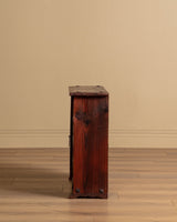 Pair of 19th Century Spanish Baroque Carved Pine Cabinets w/ Iron Fastenings, Spain - Lone Fox