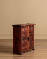Pair of 19th Century Spanish Baroque Carved Pine Cabinets w/ Iron Fastenings, Spain - Lone Fox
