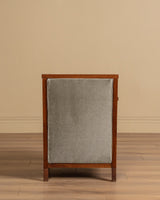 Pair of Art Deco Oak Lounge Chair in Sage Mohair, France, 1940s - Lone Fox