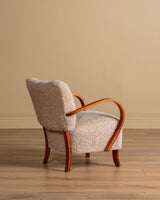 Pair of Halabala H - 237 Lounge Chair in Curly Boucle, 1950s - Lone Fox