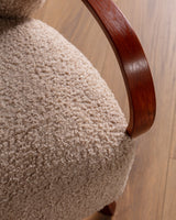 Pair of Halabala H - 237 Lounge Chair in Curly Boucle, 1950s - Lone Fox