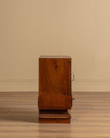 Pair of Italian Art Deco Figured Walnut Nightstands, Italy, 1930s - Lone Fox