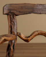 Pair of Rustic Branch & Woven Rush Armchairs, France, 1970's - Lone Fox