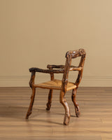 Pair of Rustic Branch & Woven Rush Armchairs, France, 1970's - Lone Fox