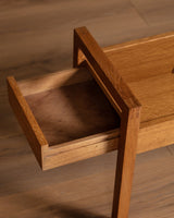 Pair of Scandinavian Oak Side Tables with Diamond Inlay, 1960s - Lone Fox