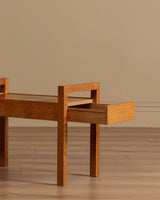 Pair of Scandinavian Oak Side Tables with Diamond Inlay, 1960s - Lone Fox