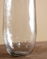 Pebbled Glass Tall Vase - Lone Fox