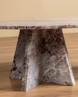 Postmodern Oval Marble Coffee Table, Italian, 1980's - Lone Fox