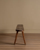 Primitive French Country Oak Bench, France, 19th Century (2 Available) - Lone Fox