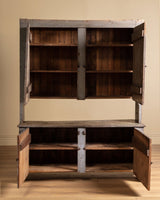Primitive Painted Pine Two-Piece Hutch, United States, 19th Century - Lone Fox
