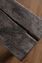 Rustic Weathered Oak Bench w/ Branch Legs, Sweden, 19th Century - Lone Fox