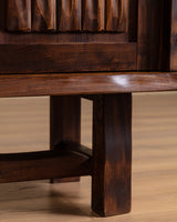 Sculptural Brutalist Elm Sideboard by Olavi Hanninen, Finland, 1950's (2 available) - Lone Fox