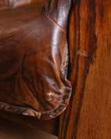 Sculptural Leather & Oak Sofa, France, 1950's - Lone Fox