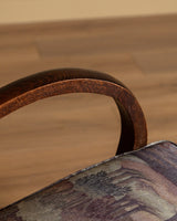 Sculptural Wood Arm Lounge Chair in Plantasia Cotton Linen, France, 1940s (2 available) - Lone Fox