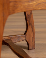 Set of 12 Brutalist Razor Blade Oak & Rush Dining Chairs, Belgium, 1960's - Lone Fox