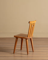 Set of 4 Rustic Pine Chairs by Goran Malmvall, Sweden, 1940s - Lone Fox