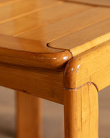Set of 4 Sculptural Slat Seat Dining Chairs, Italy, 1960's - Lone Fox
