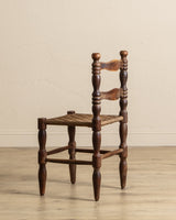 Set of 6 Brutalist Wood Turned Dining Chairs Manner of Charles Dudouyt, France, 1940's - Lone Fox