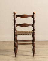 Set of 6 Brutalist Wood Turned Dining Chairs Manner of Charles Dudouyt, France, 1940's - Lone Fox