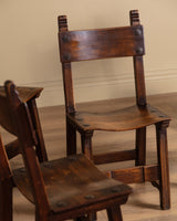Set of 6 Oak & Iron Dining Chairs, France, 1960s - Lone Fox