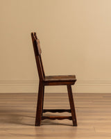 Set of 6 Oak & Iron Dining Chairs, France, 1960s - Lone Fox